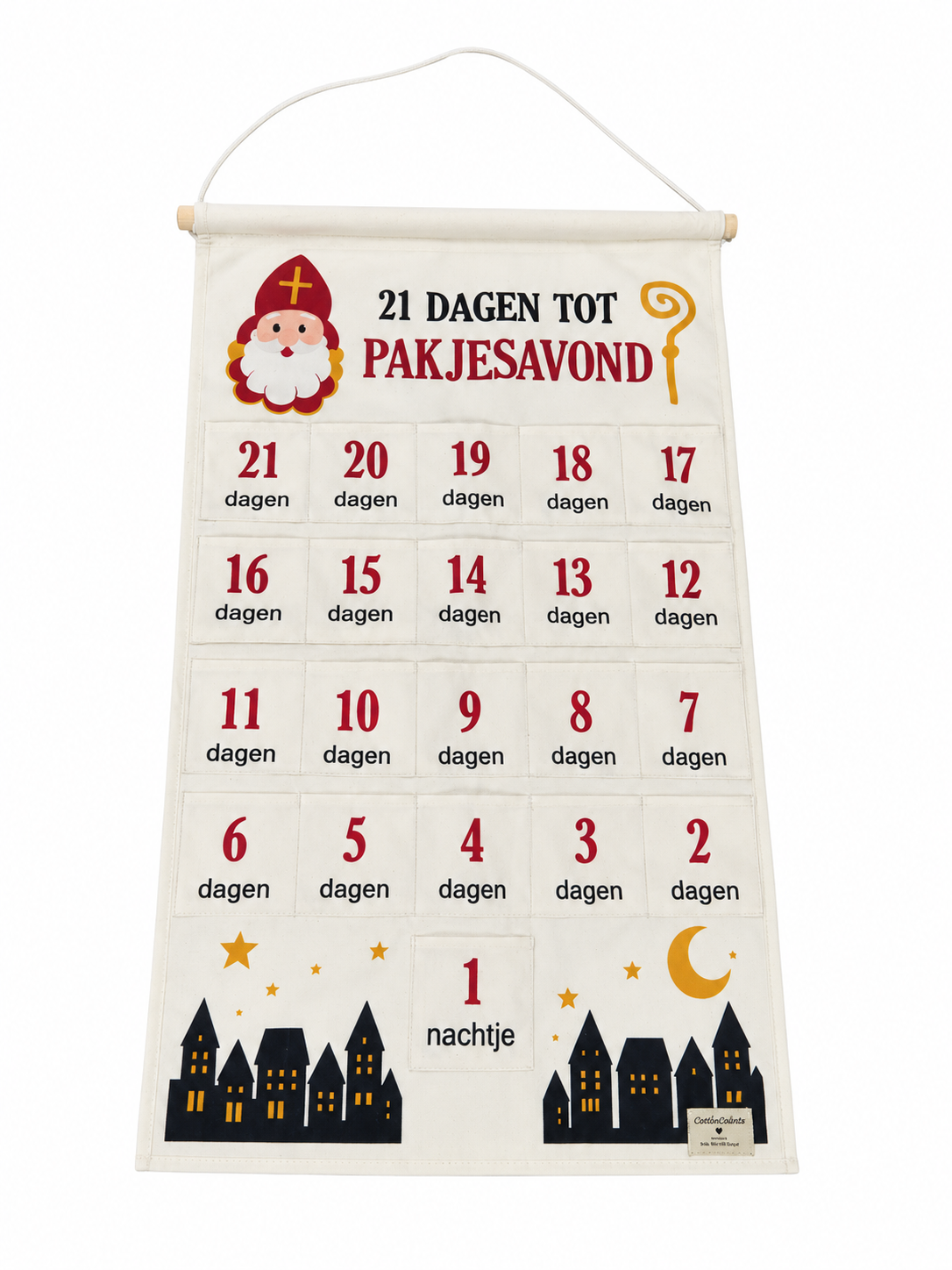 De Magie van het Aftellen | Luxe Sinterklaas Aftelkalender | Inclusief 27 Activiteitenkaartjes | Herbruikbaar